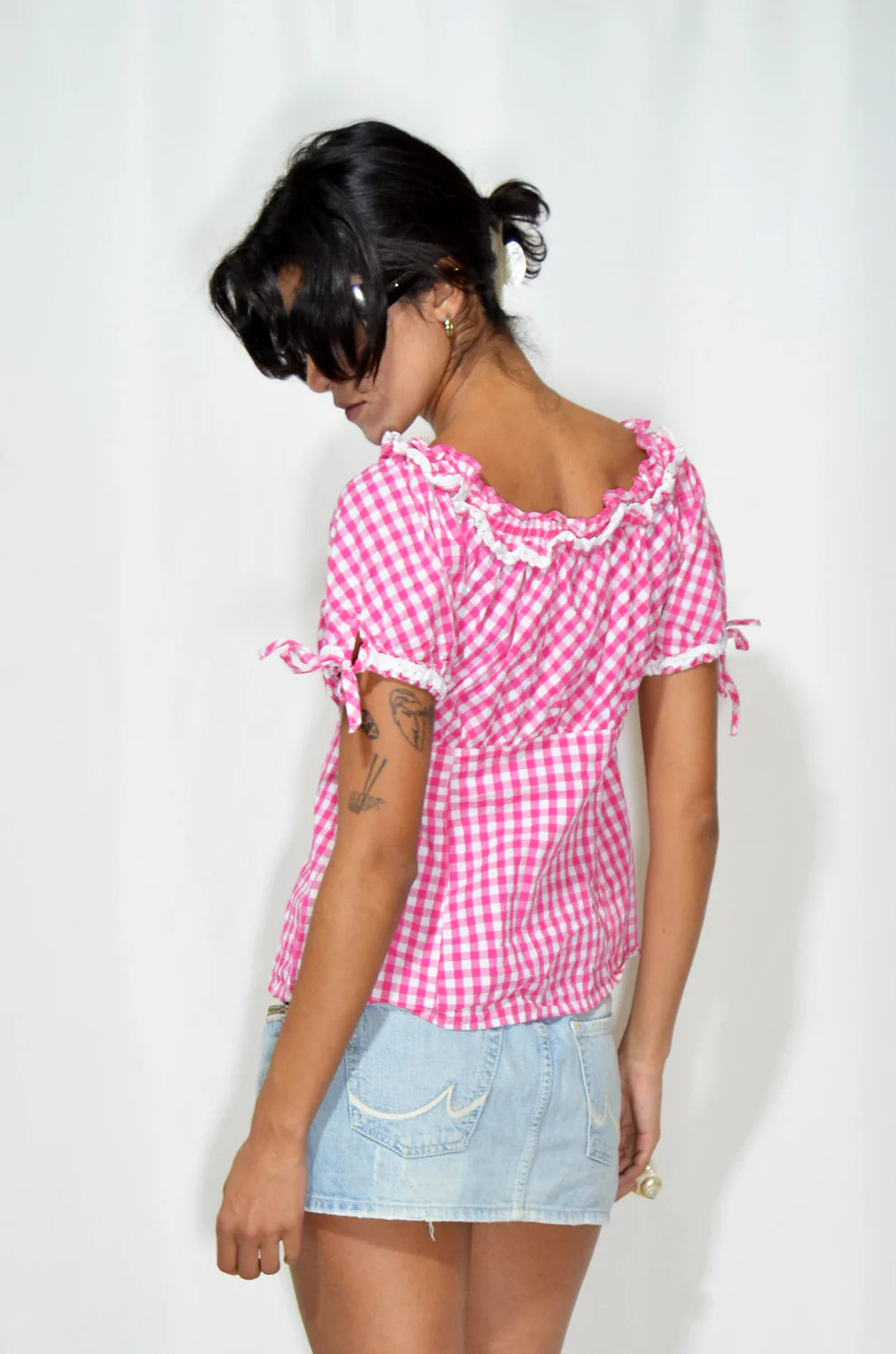 Pink Checkered Top