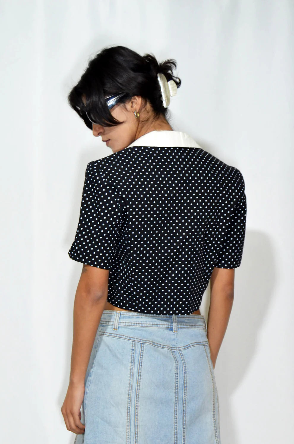 Black & White Vintage Polka Dots Bolero
