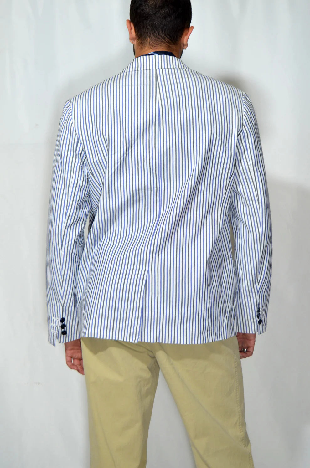 Blue Striped Tailored Jacket