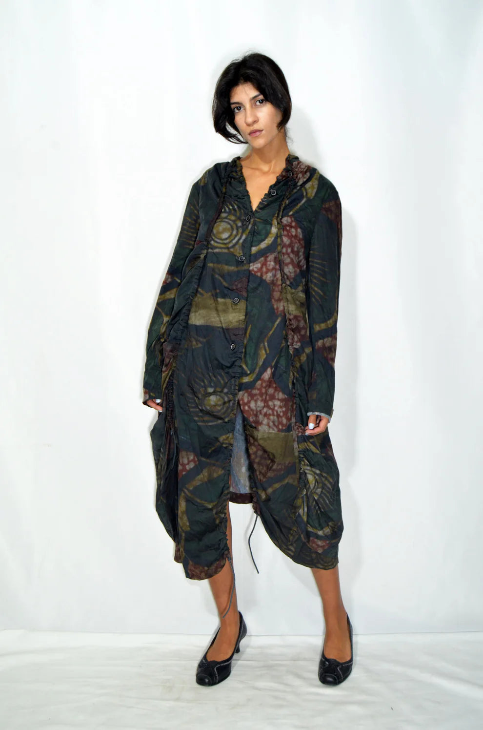 Green Patterned Vintage Over shirt