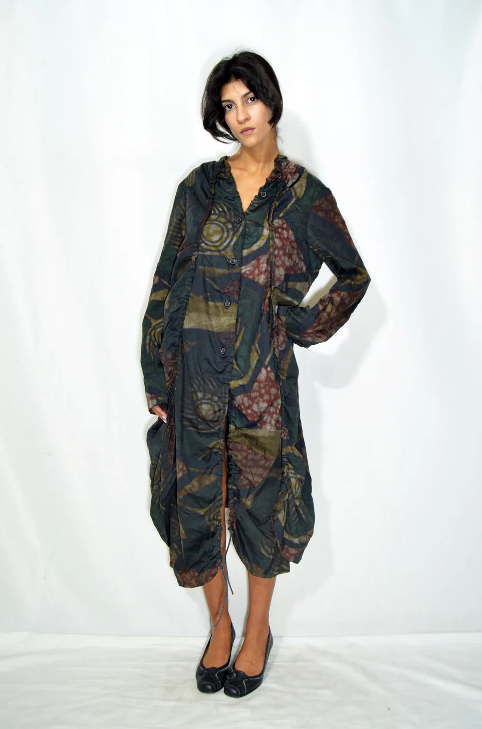 Green Patterned Vintage Over shirt