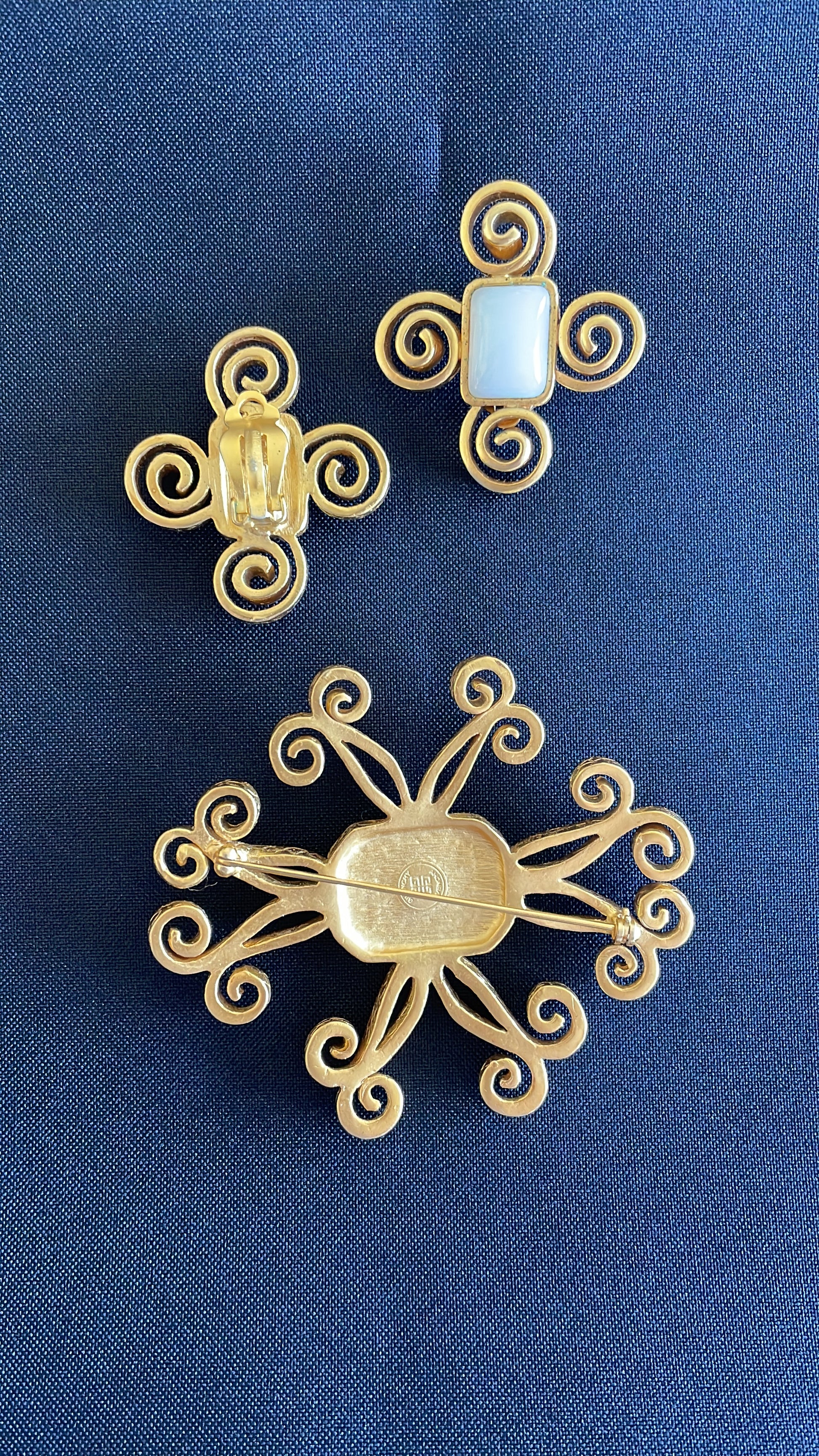 Givenchy Brooch with Earrings