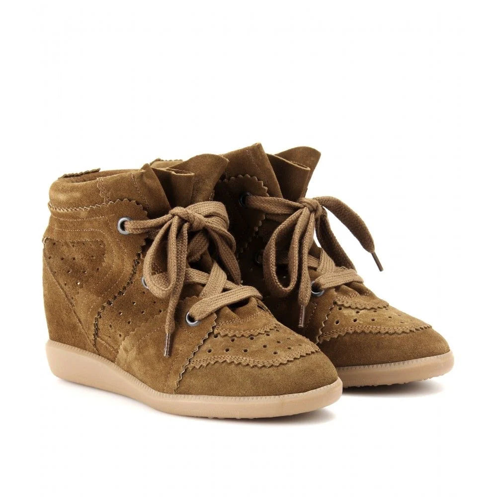 Isabel Marant bobby suede wedge sneakers