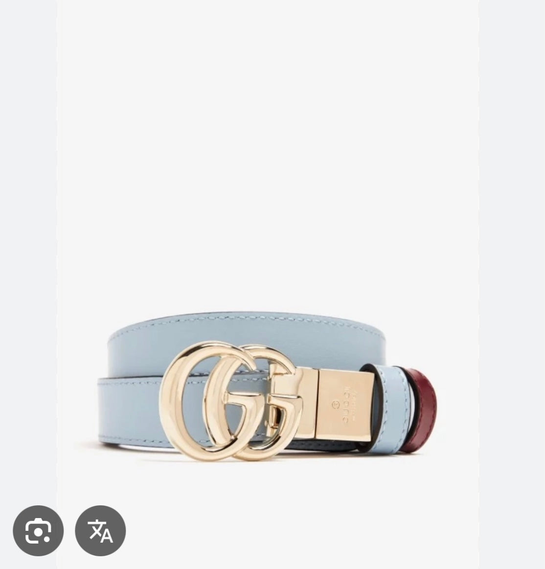 Double sided GG Buckle belt