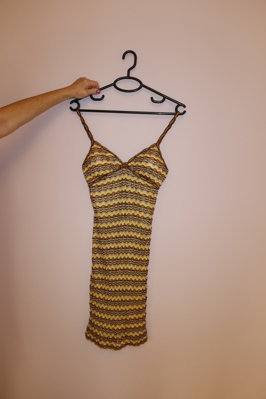 Missoni Vintage Knit Dress Iconic Zigzag Pattern