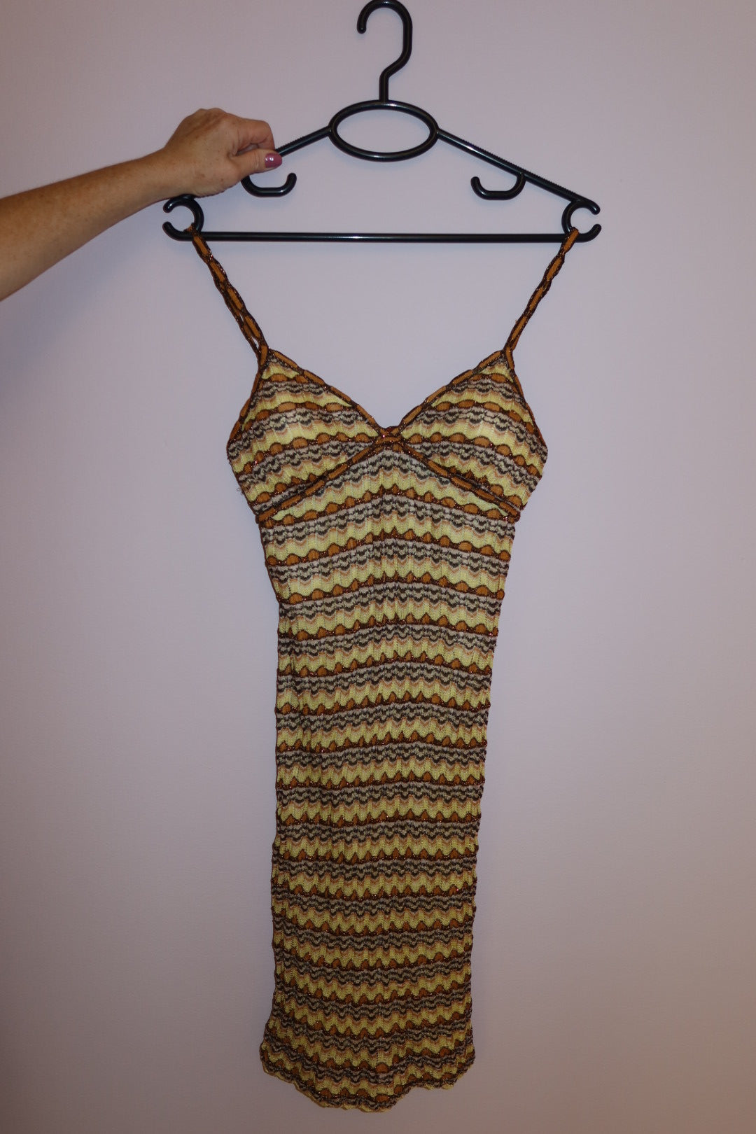Missoni Vintage Knit Dress Iconic Zigzag Pattern