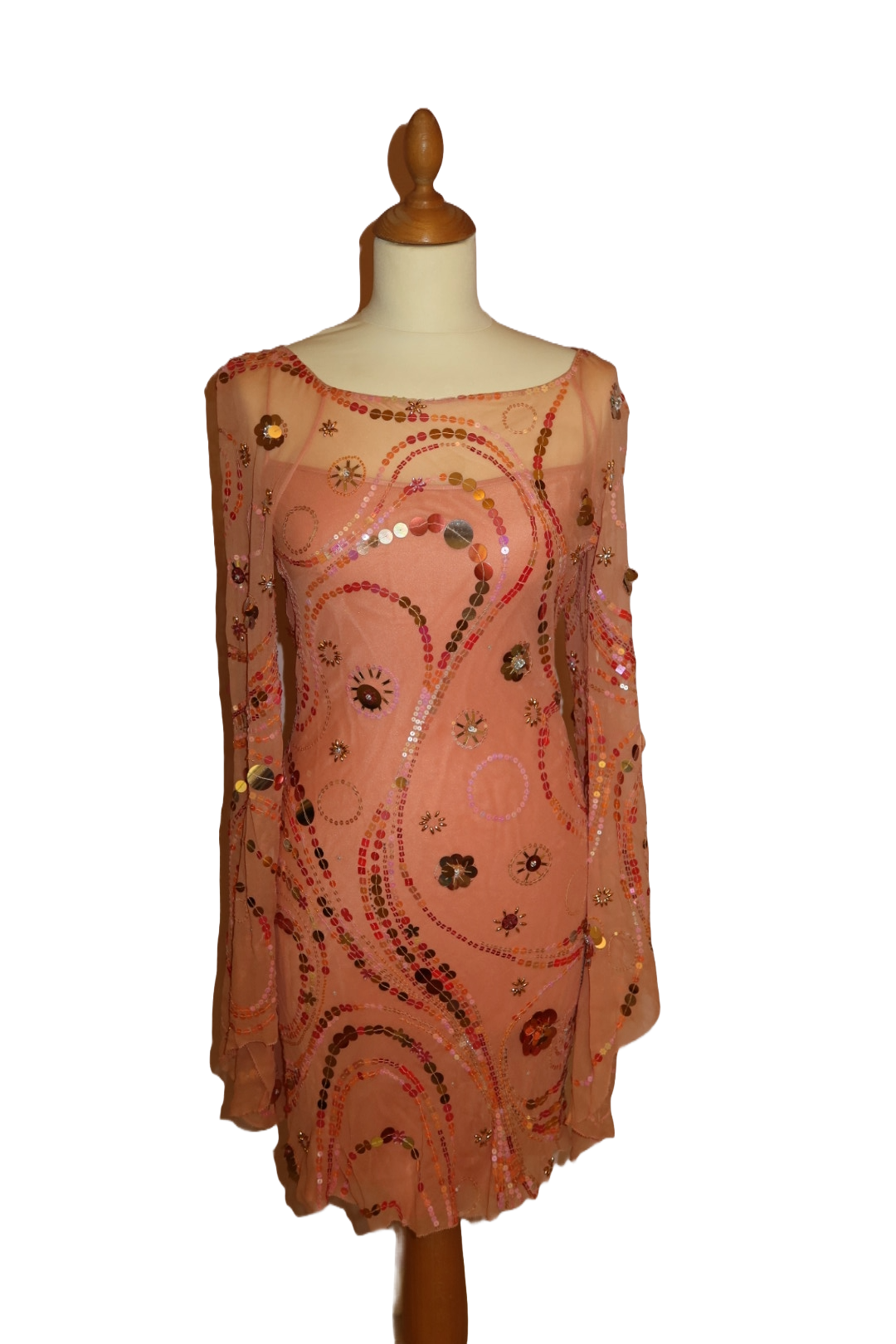 Jenny Packham swirl/Sungem sequin gown