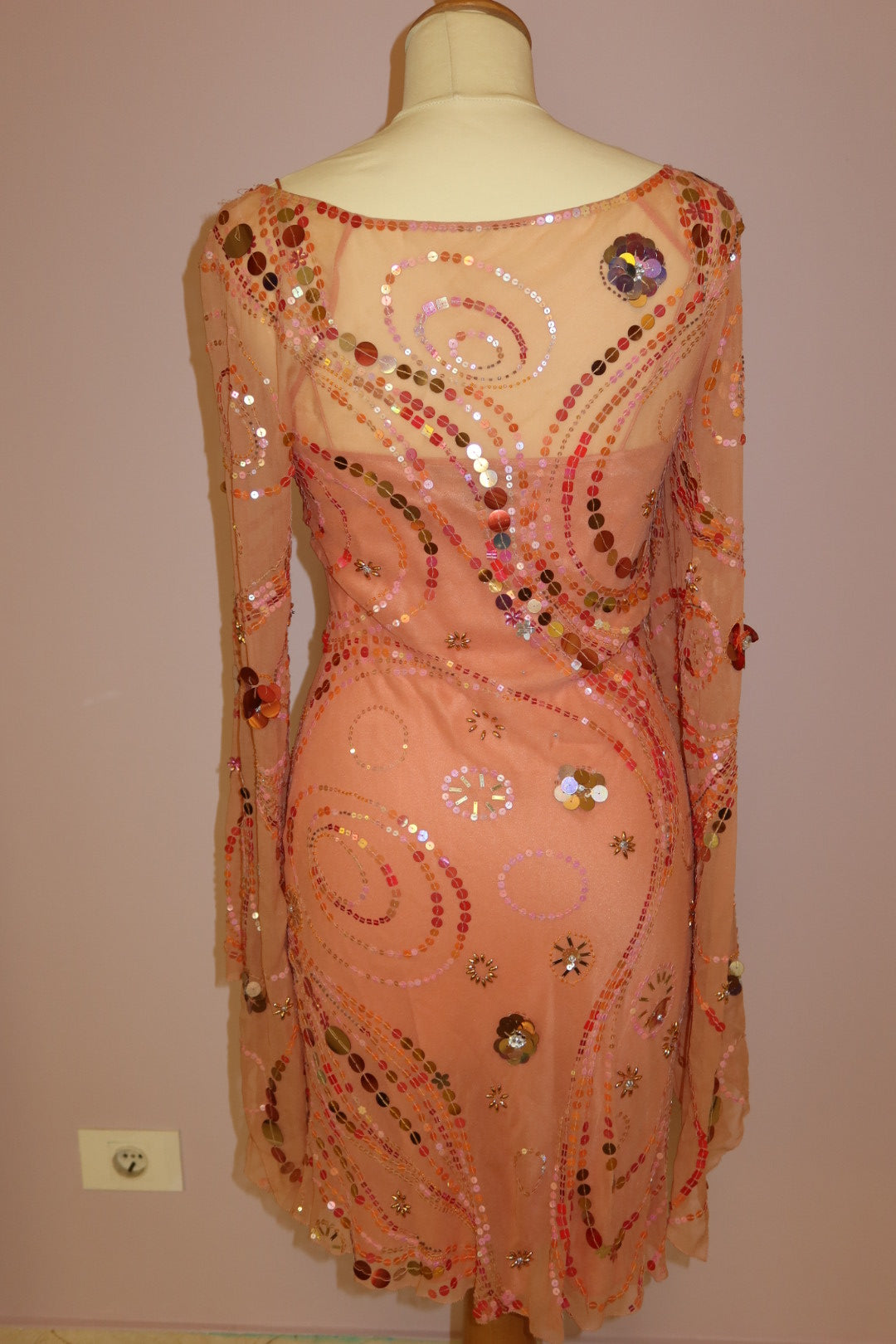 Jenny Packham swirl/Sungem sequin gown