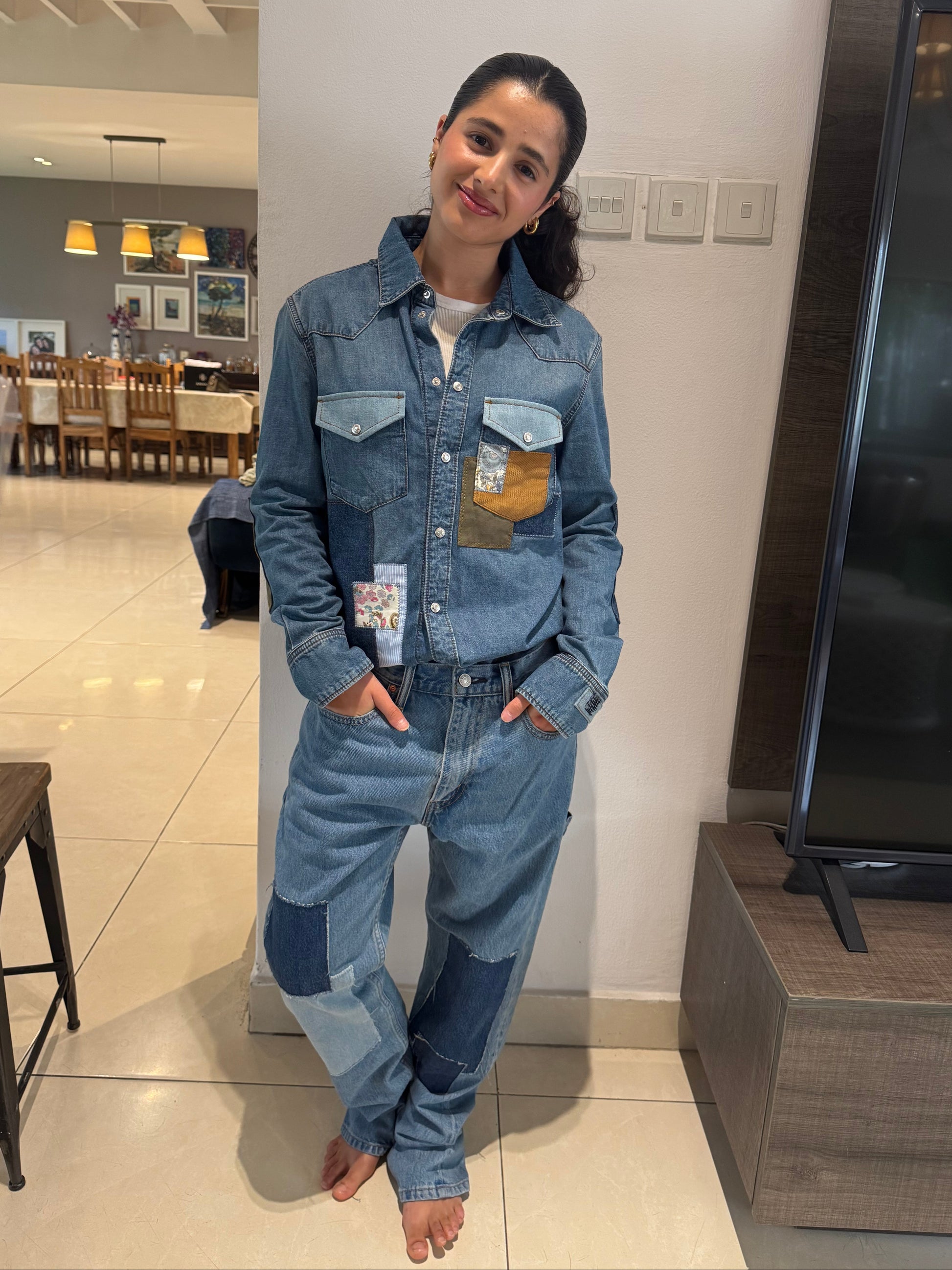 Zadig and Voltaire Denim Patchwork Shirt