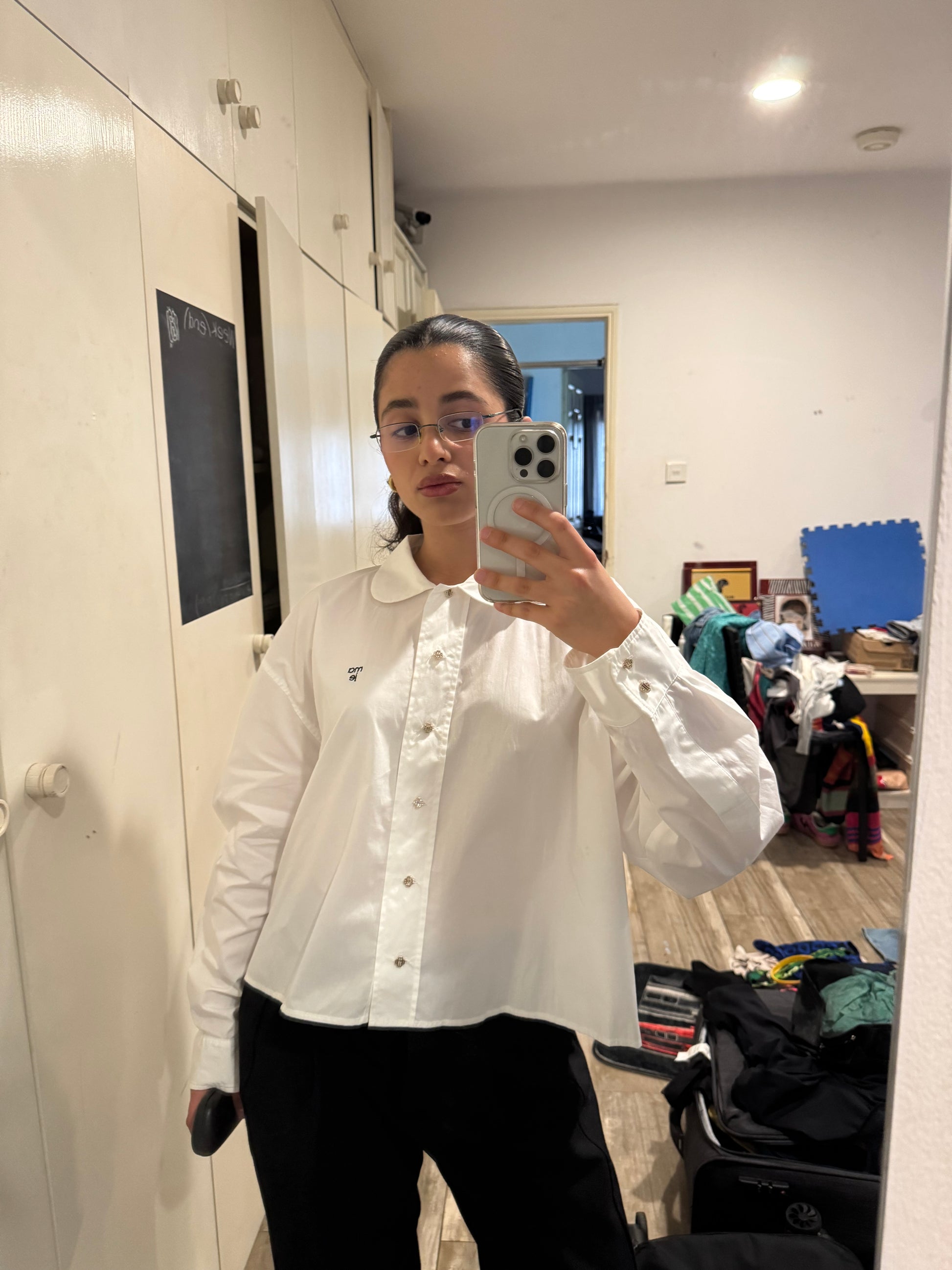 Maje white poplin shirt