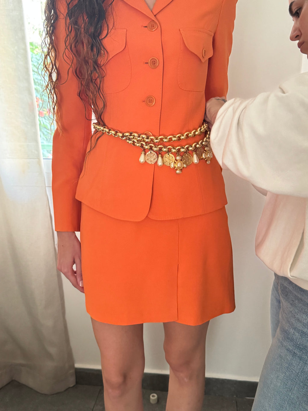 90's Orange Moschino Set