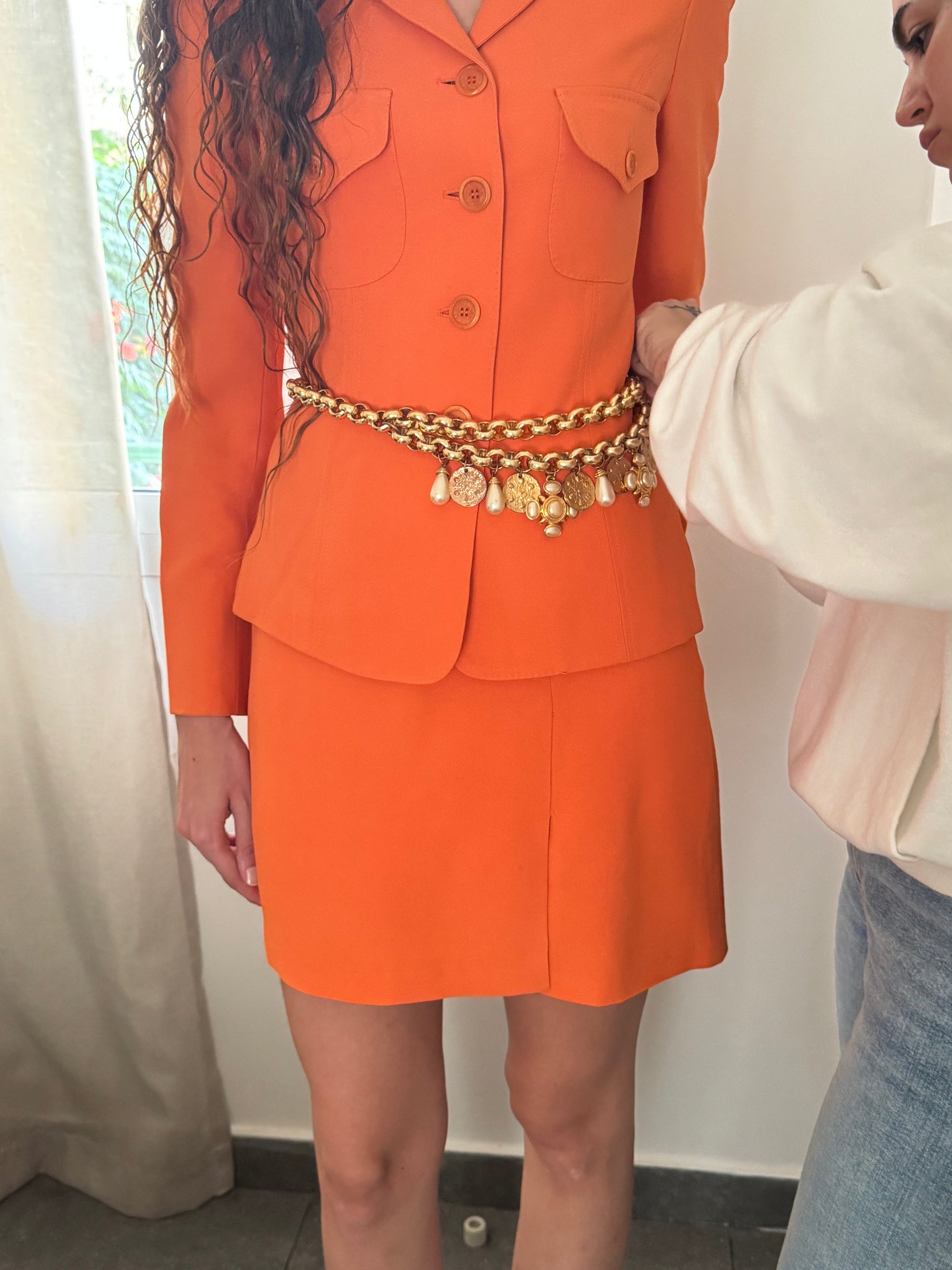 90's Orange Moschino Set