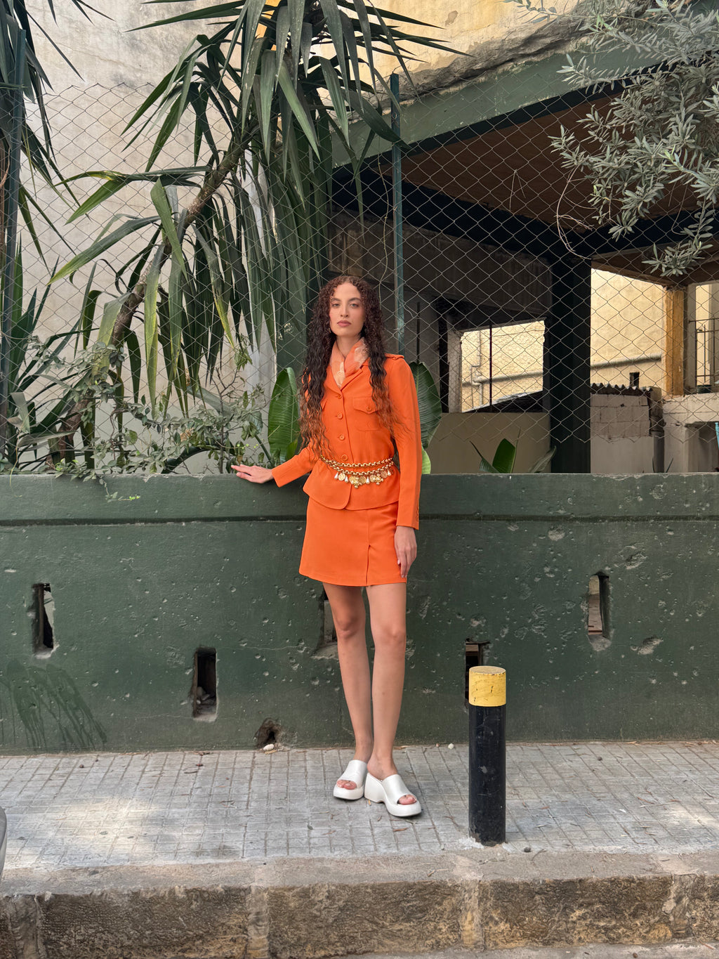90's Orange Moschino Set