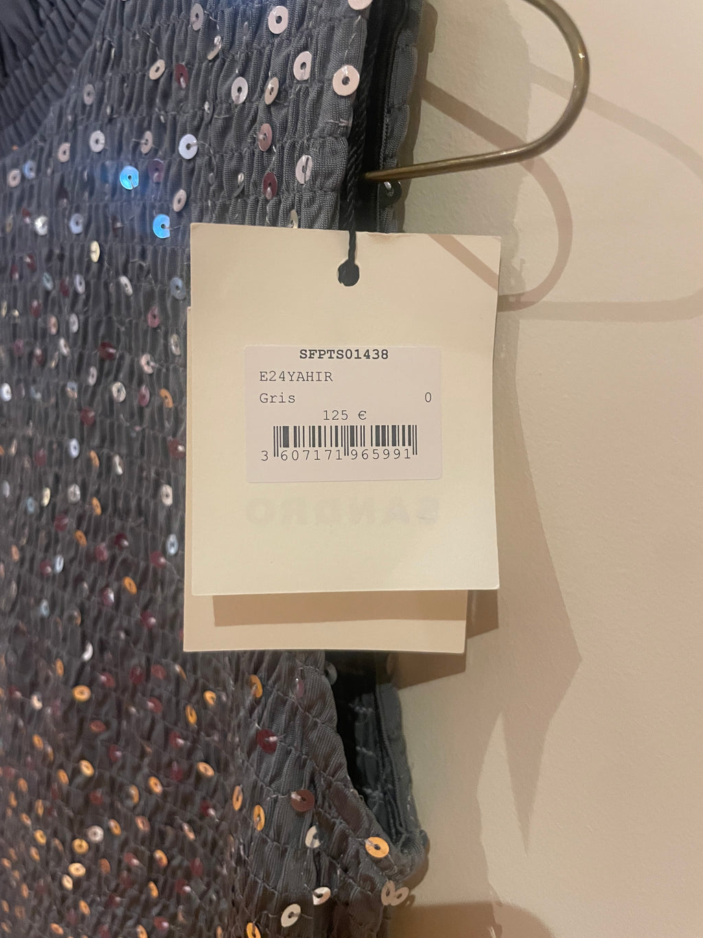 Sandro Cropped Sequin Top