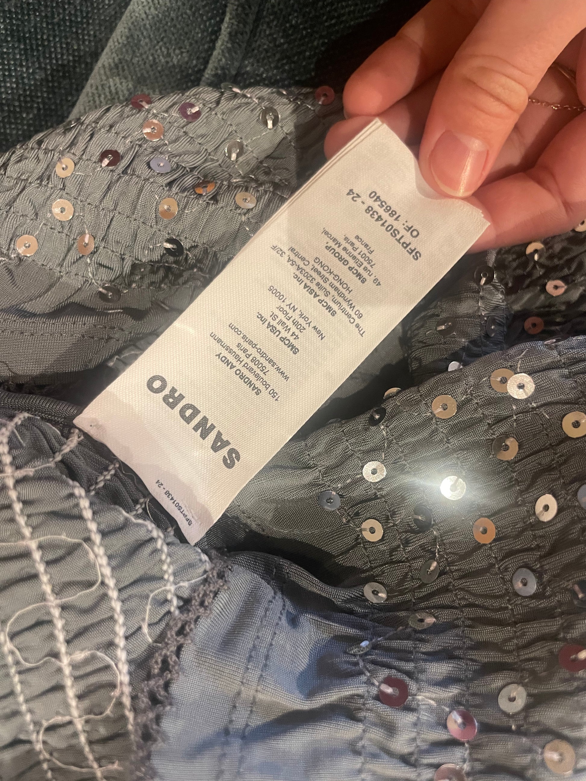 Sandro Cropped Sequin Top