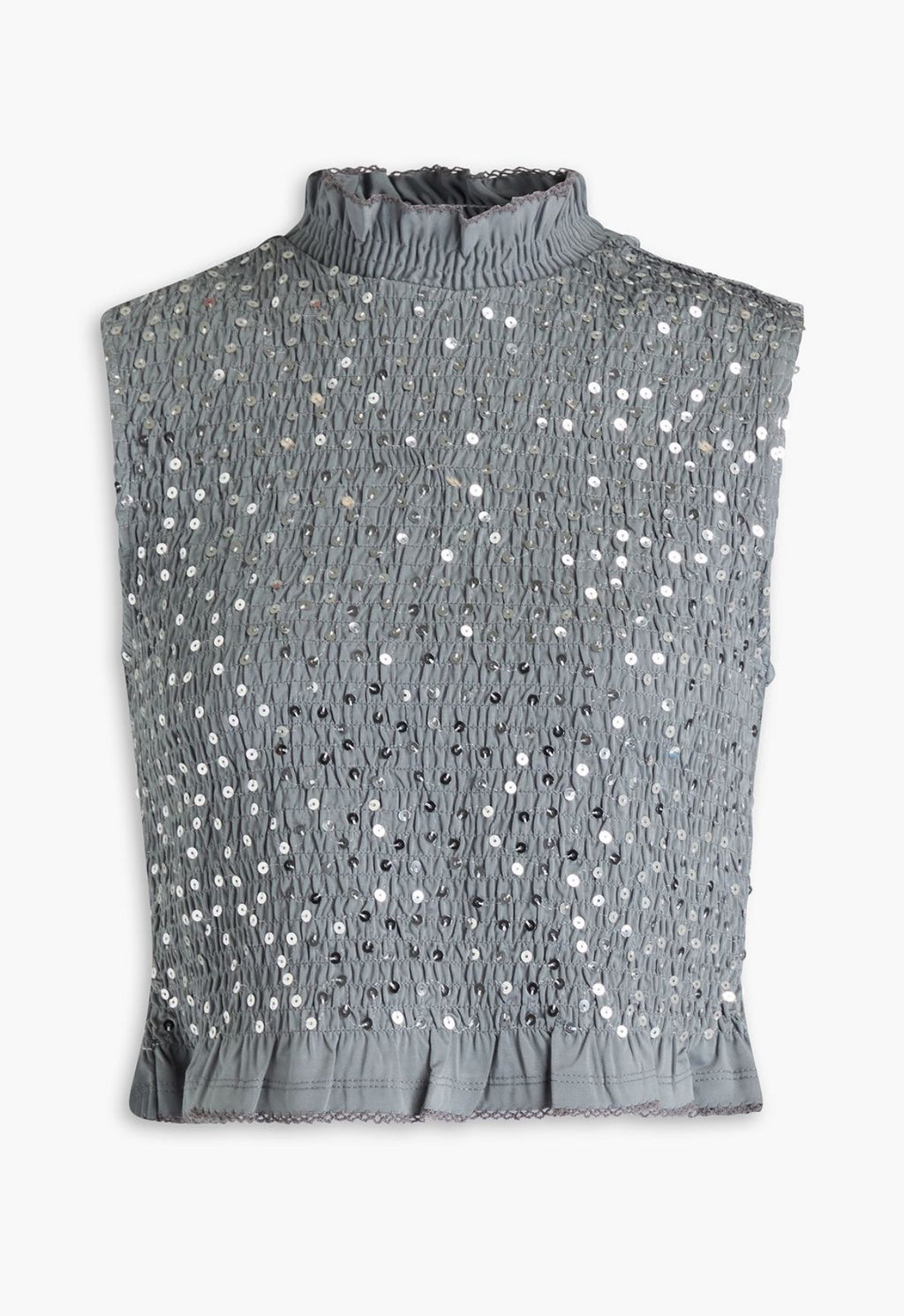 Sandro Cropped Sequin Top