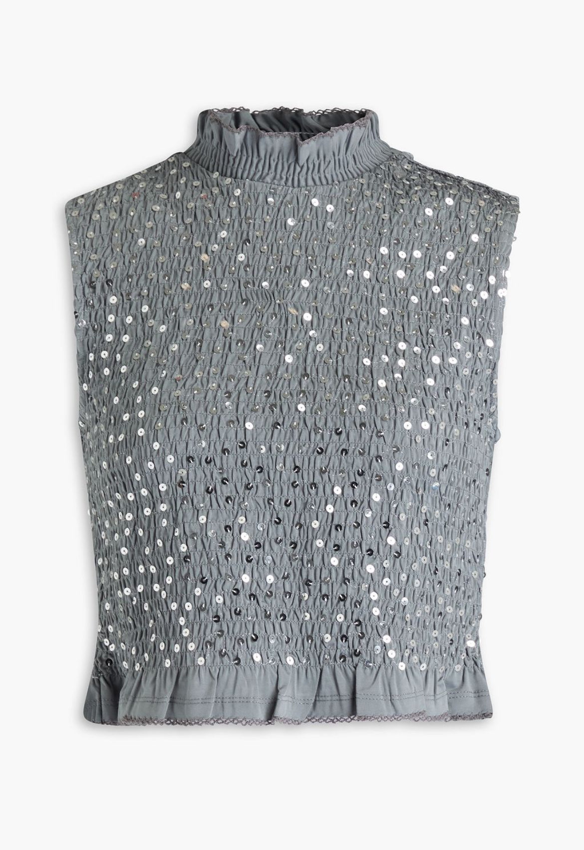 Sandro Cropped Sequin Top