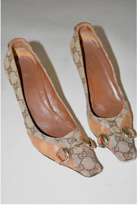 Gucci monogram vintage heels
