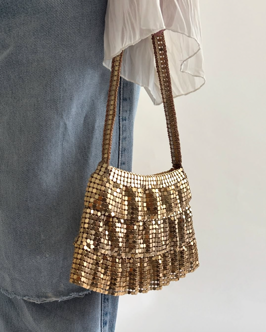 Vintage Gold Mesh Purse