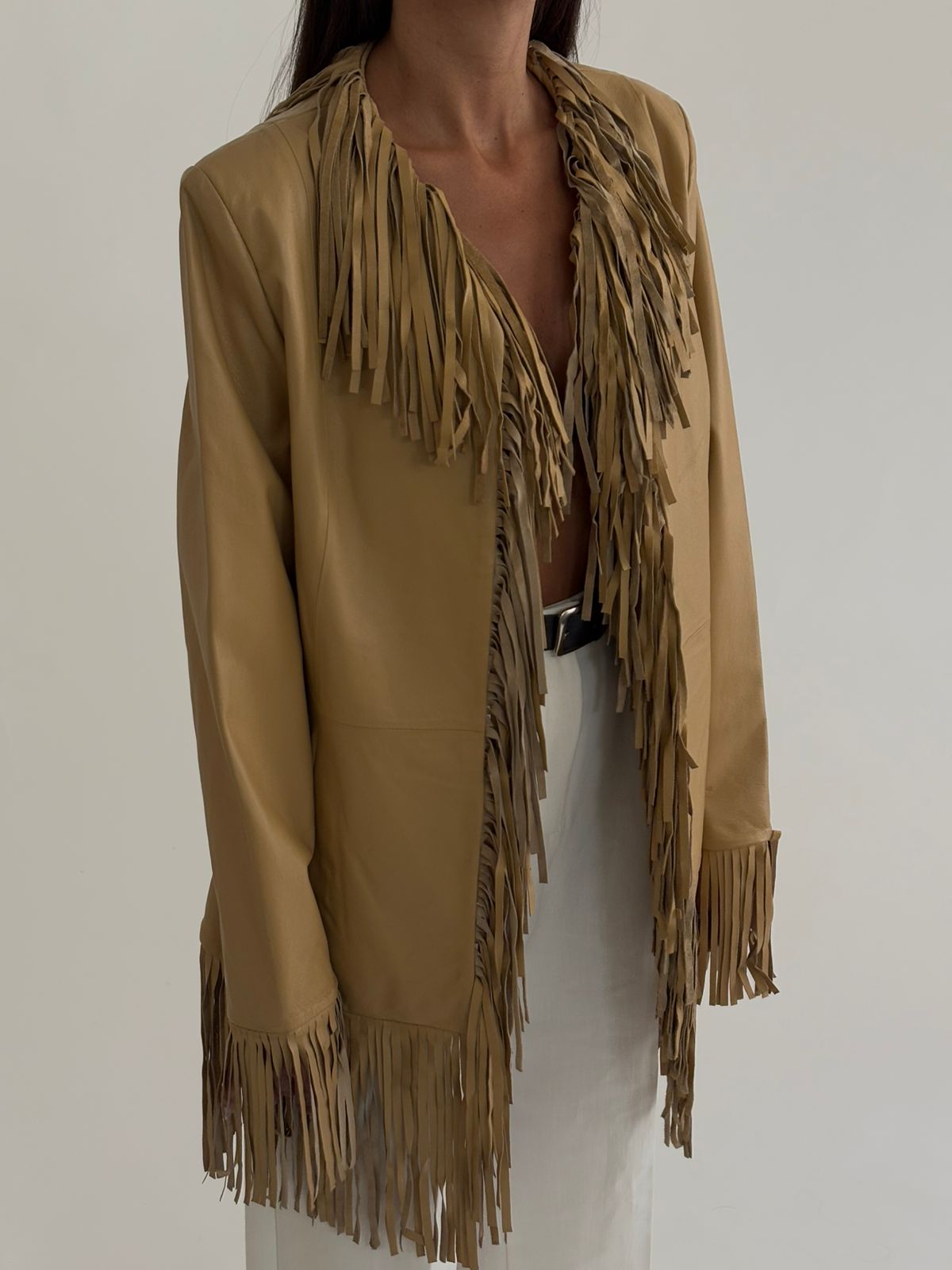 Vintage Fringed Leather Jacket