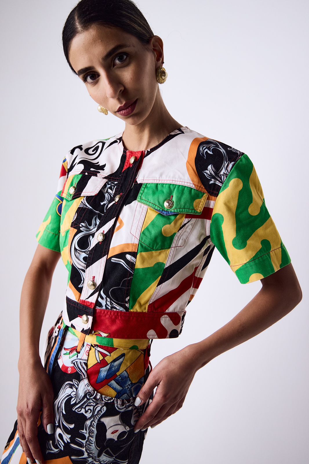 Vintage 90’s Moschino Jeans Denim Skirt Set