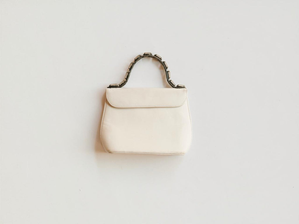 Rare Swarovski White Evening Bag