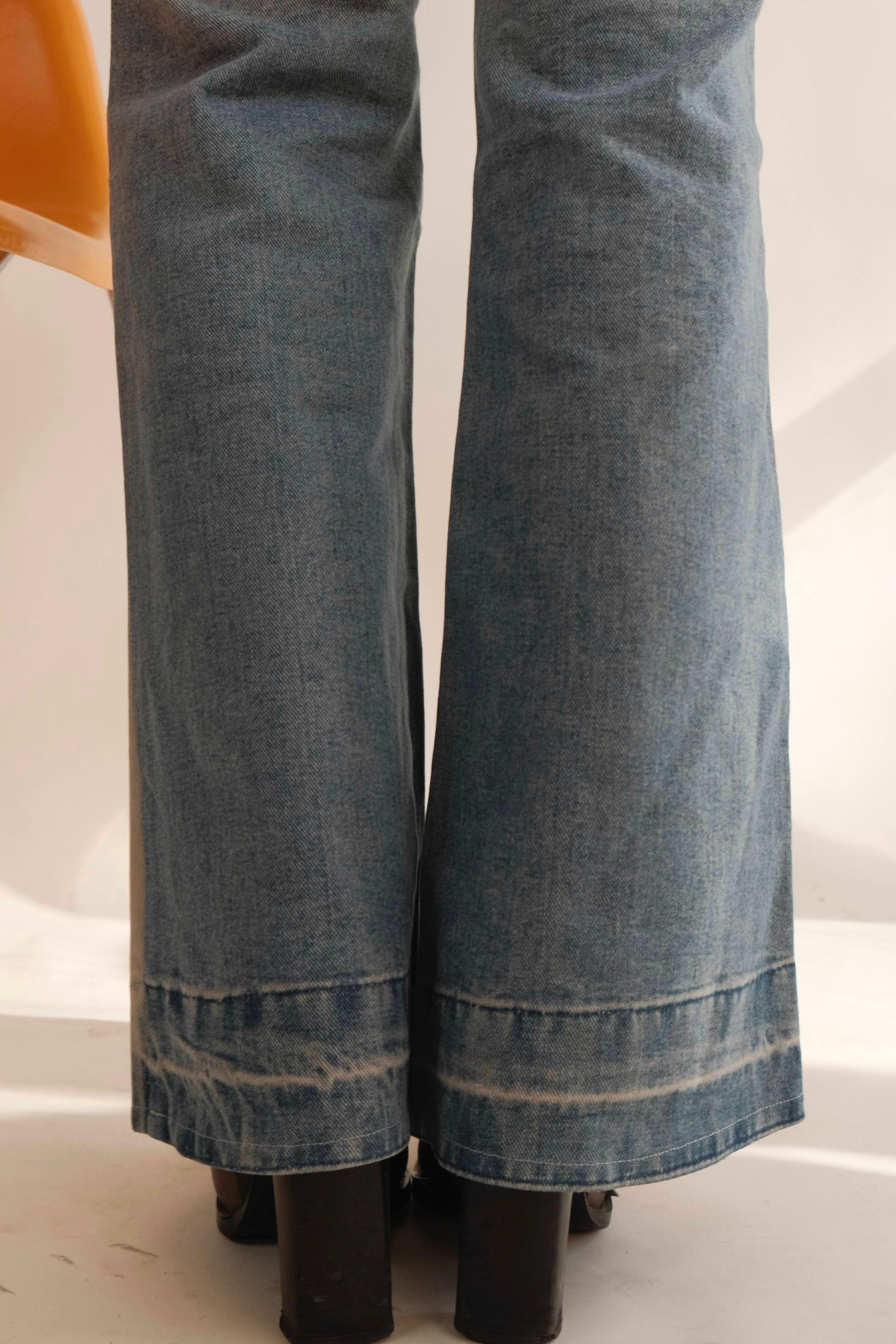 y2k low waist tie die denim 100% cotton