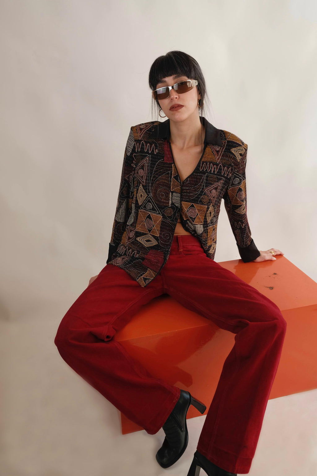 Metallic pattern vintage shirt