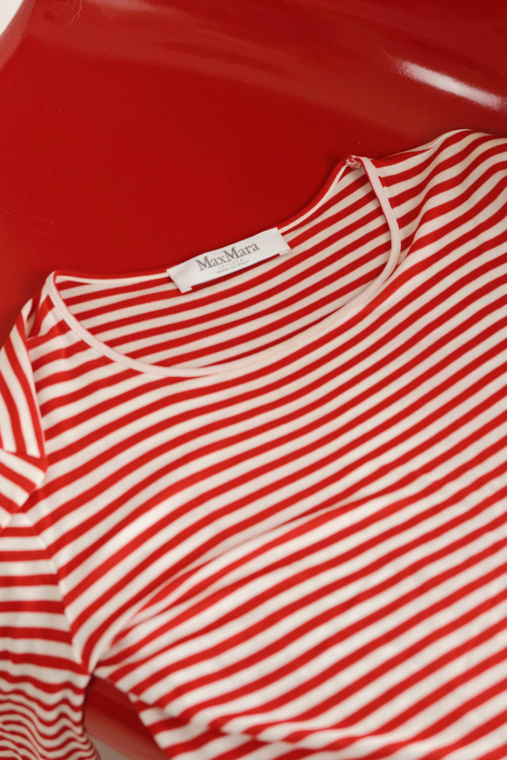 Max Mara classic white and red striped top