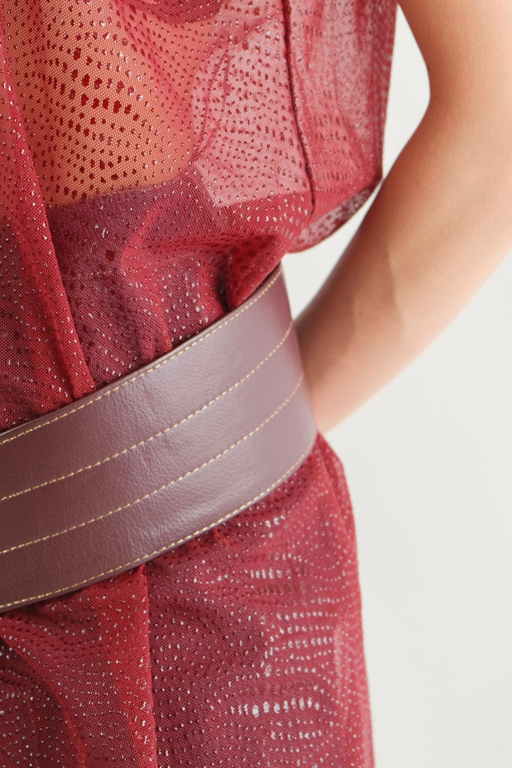 Vintage Sheer Burgendy top