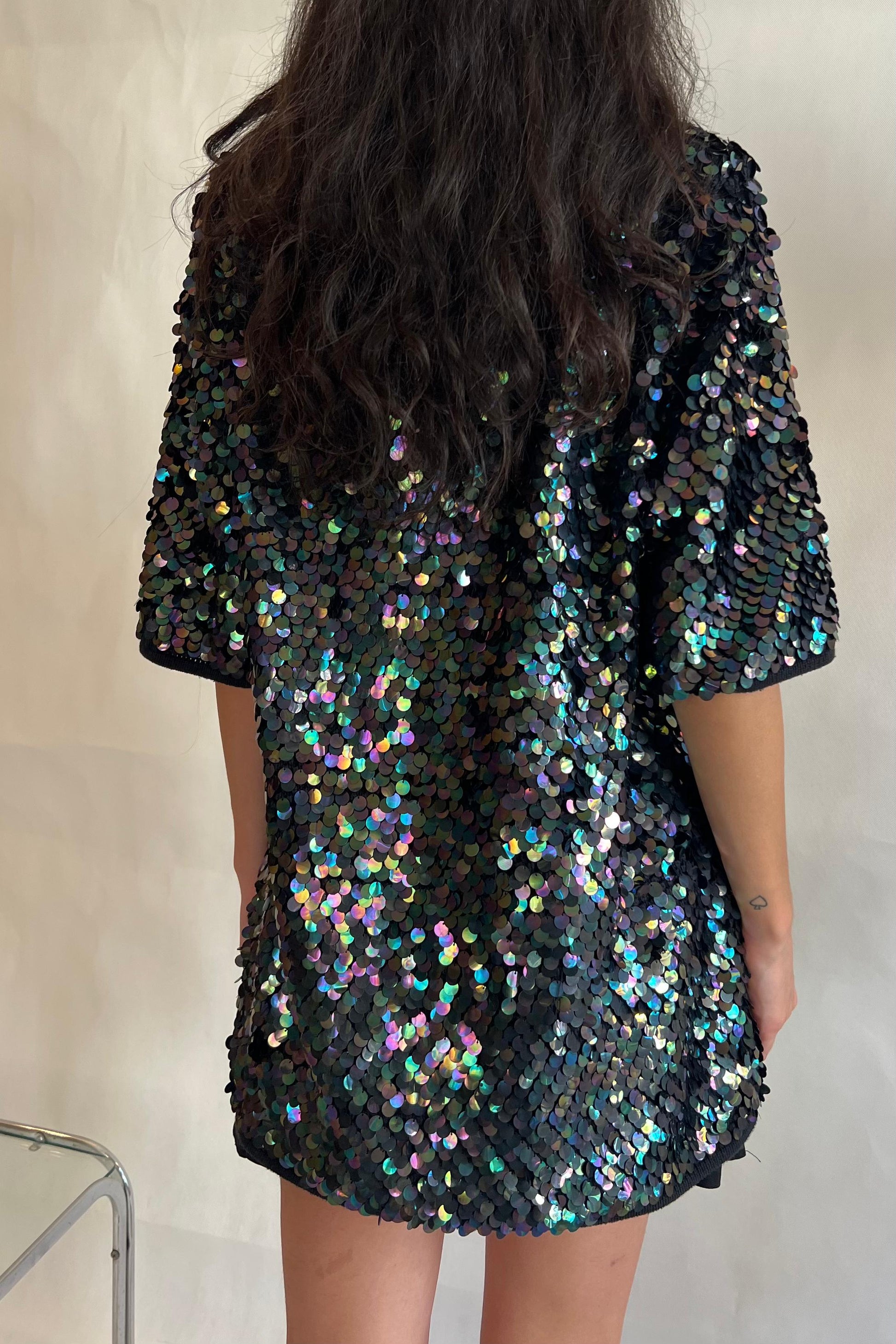 Vintage oversized sequined knit