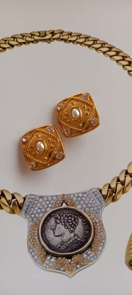 Y2K gold plated modern earrings