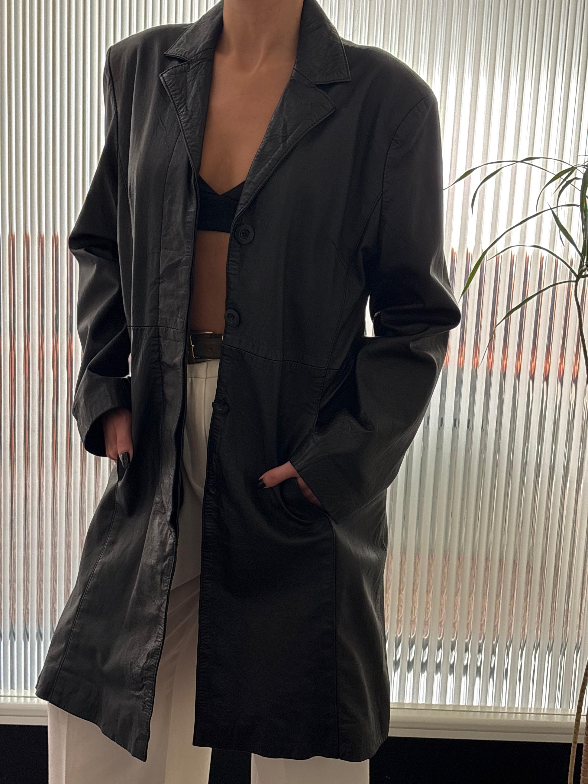 Vintage Gianfranco Ferre Leather Blazer