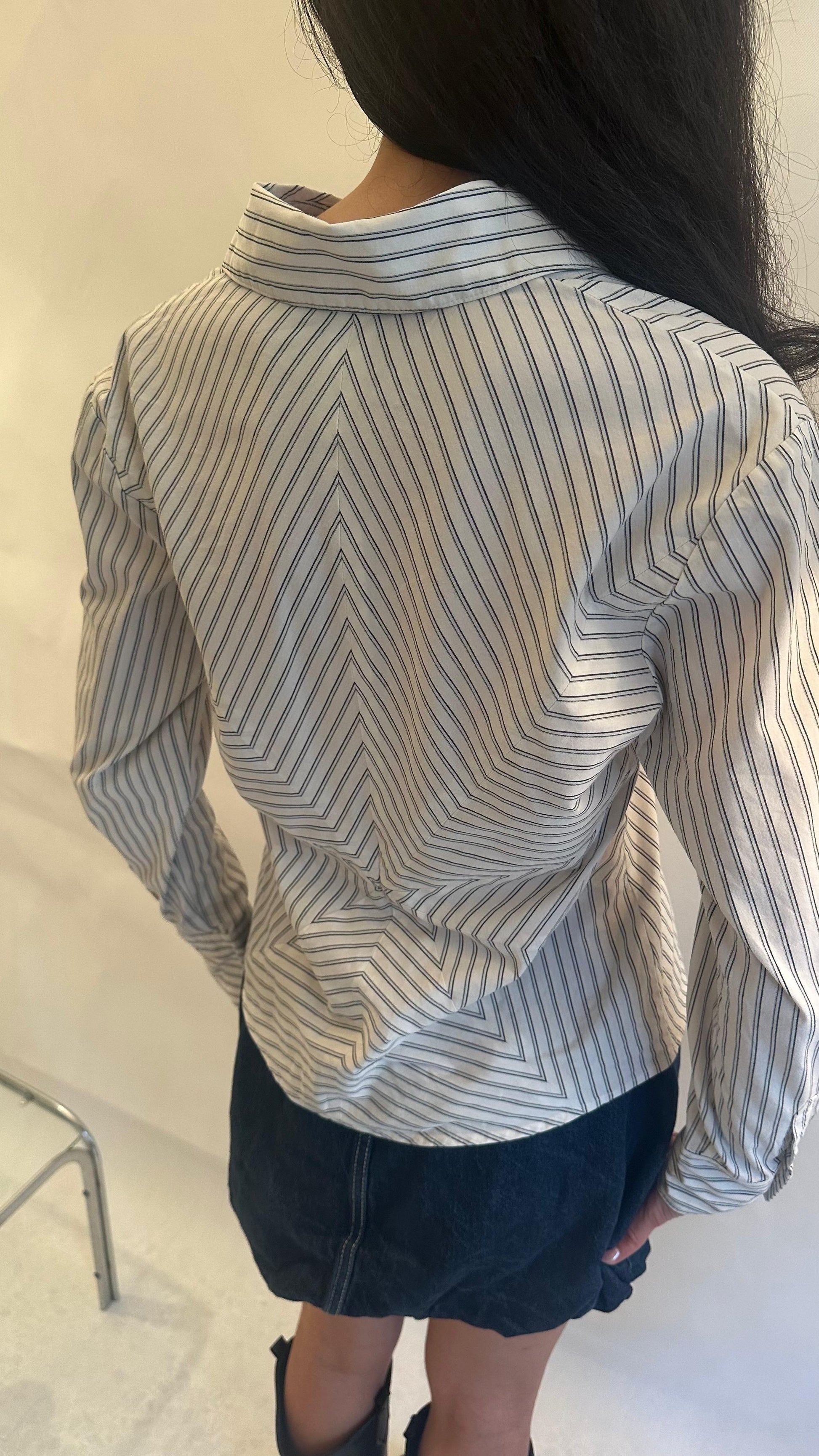 Y2K striped Esrpit shirt
