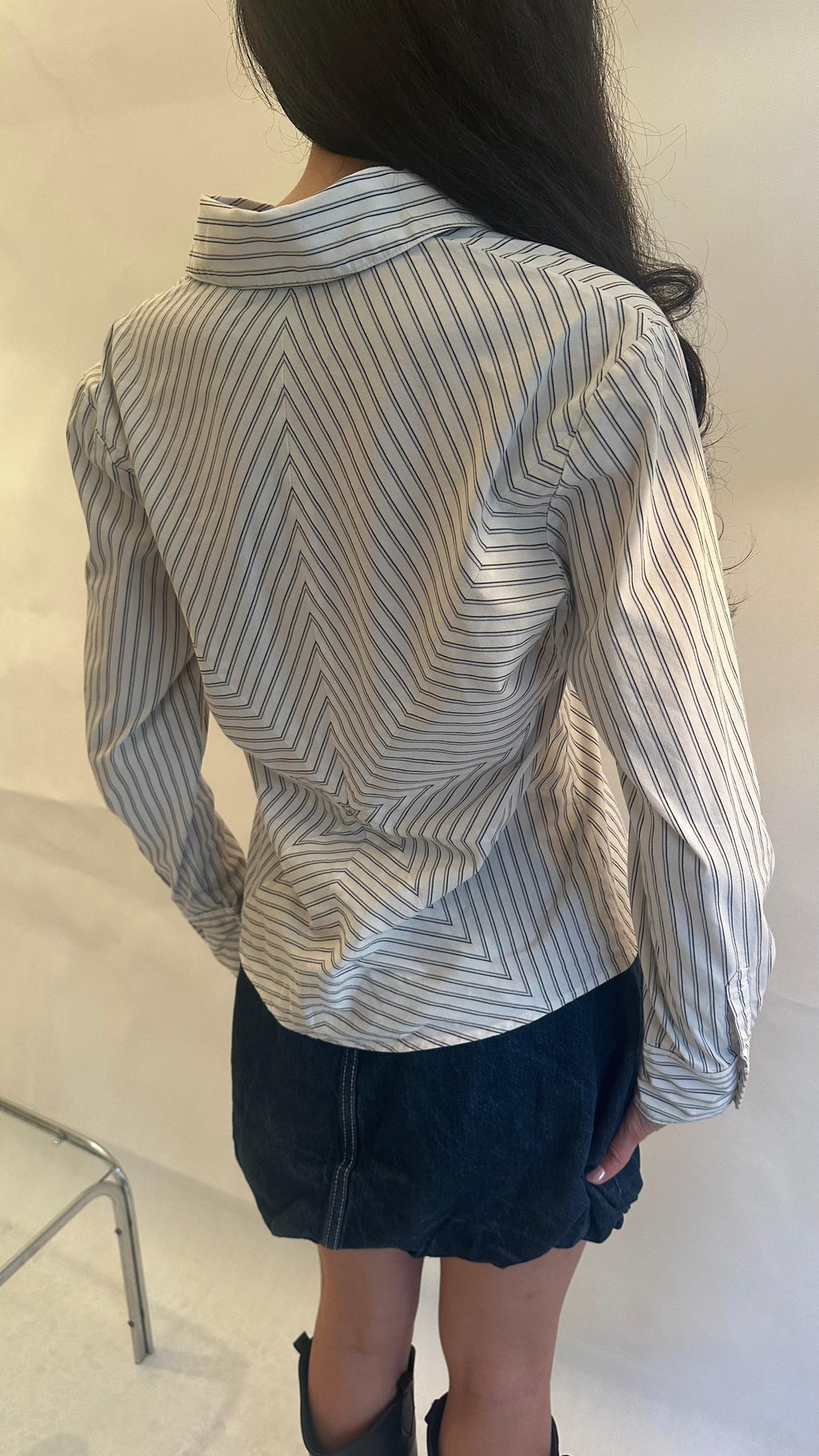 Y2K striped Esrpit shirt