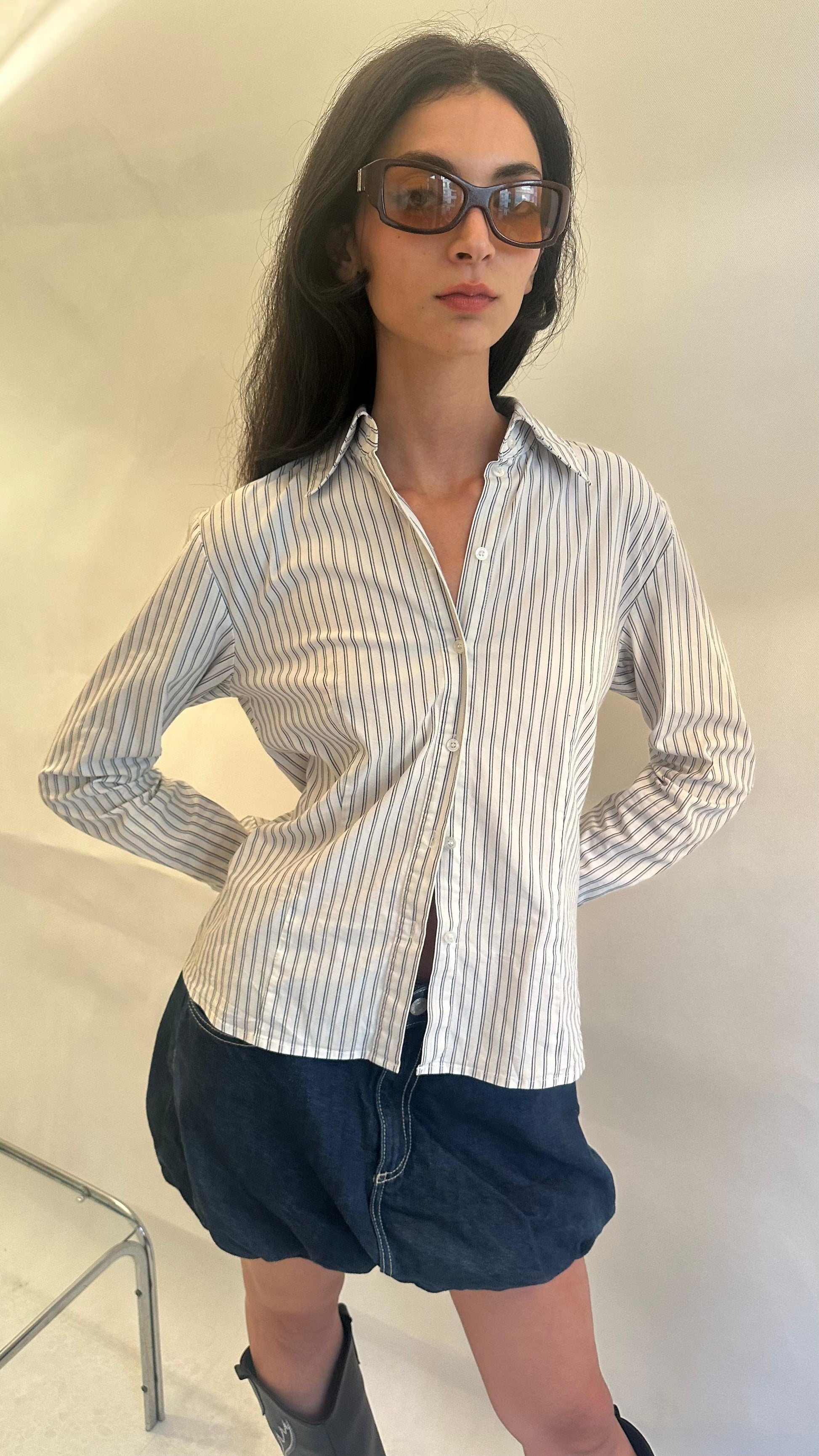 Y2K striped Esrpit shirt