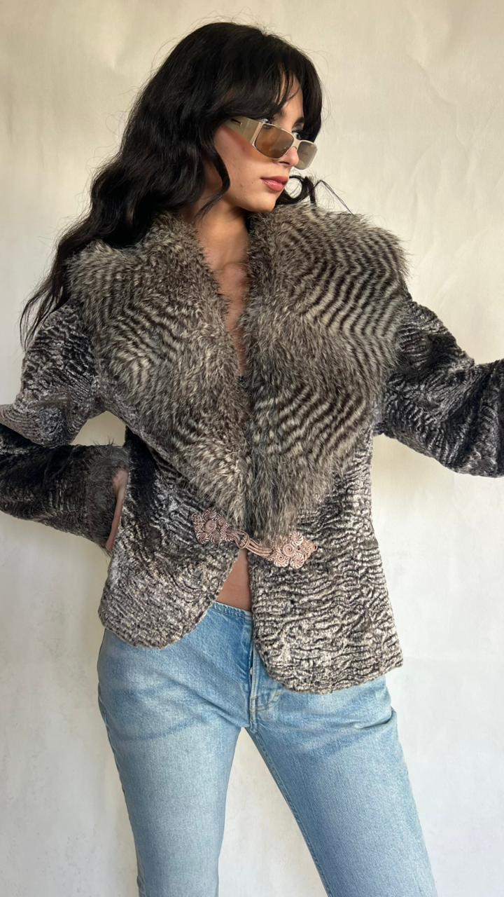 Et dieu crea la femme’ faux fur jacket