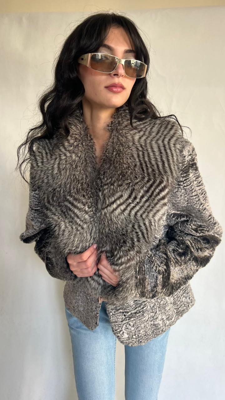 Et dieu crea la femme’ faux fur jacket
