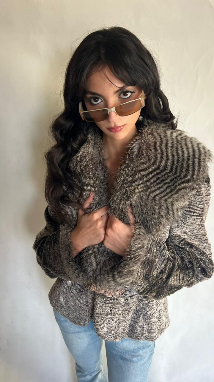 Et dieu crea la femme’ faux fur jacket