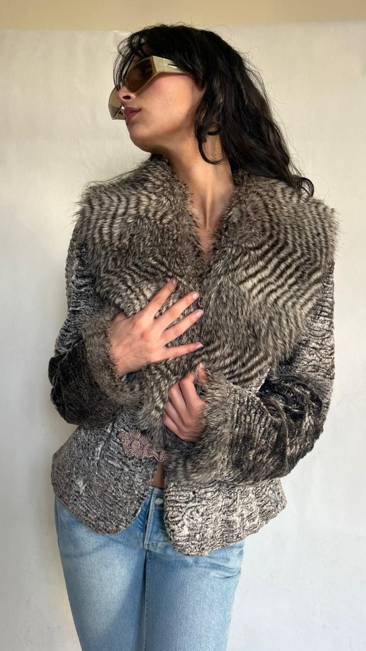 Et dieu crea la femme’ faux fur jacket