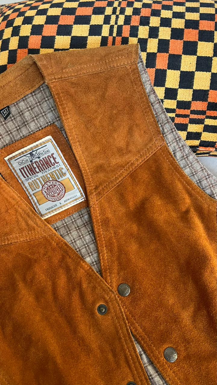 Vintage pioneer suede vest