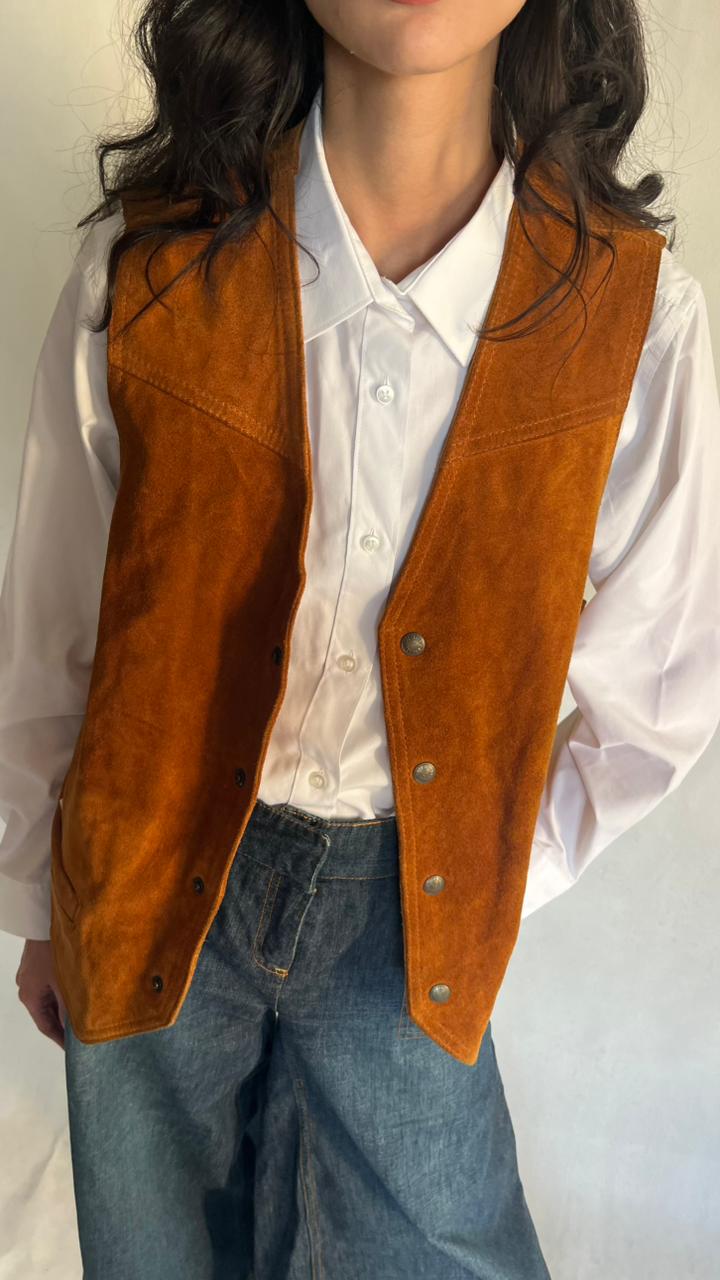 Vintage pioneer suede vest