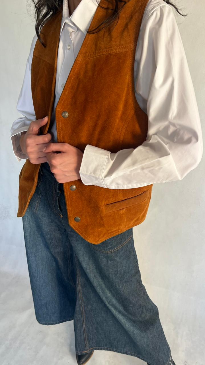 Vintage pioneer suede vest