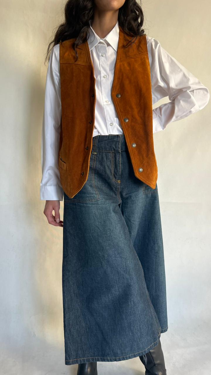 Vintage pioneer suede vest