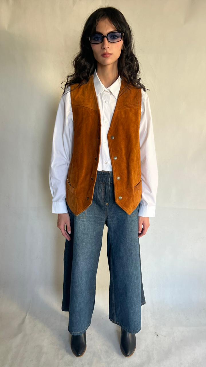 Vintage pioneer suede vest