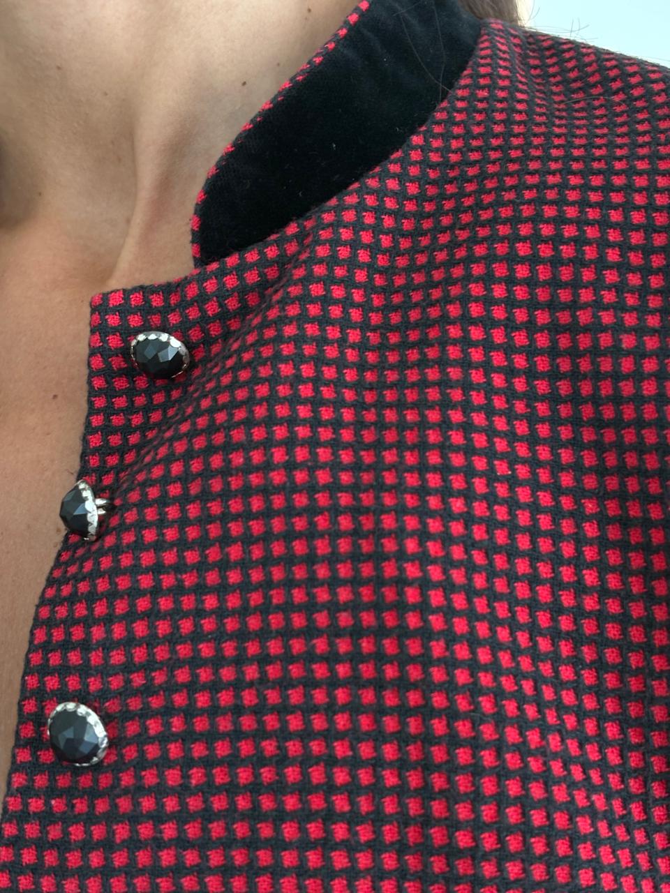 Vintage Plaid Cropped Jacket