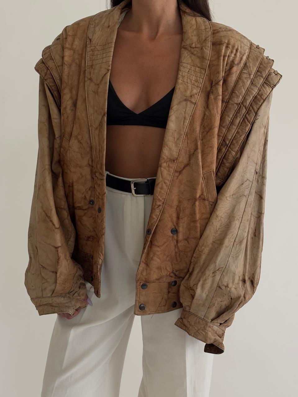 Vintage Oversized Retro Leather Jacket