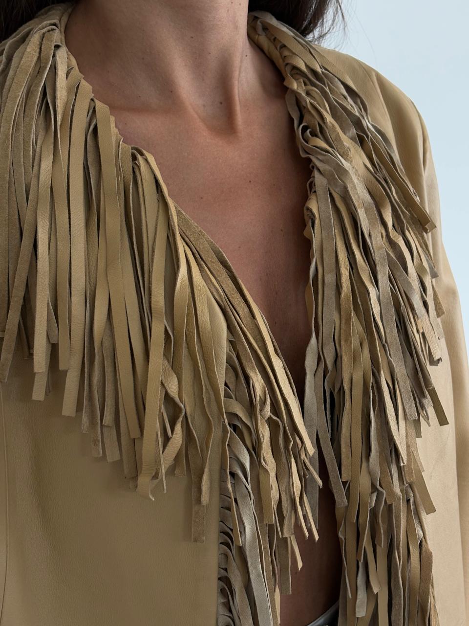 Vintage Fringed Leather Jacket