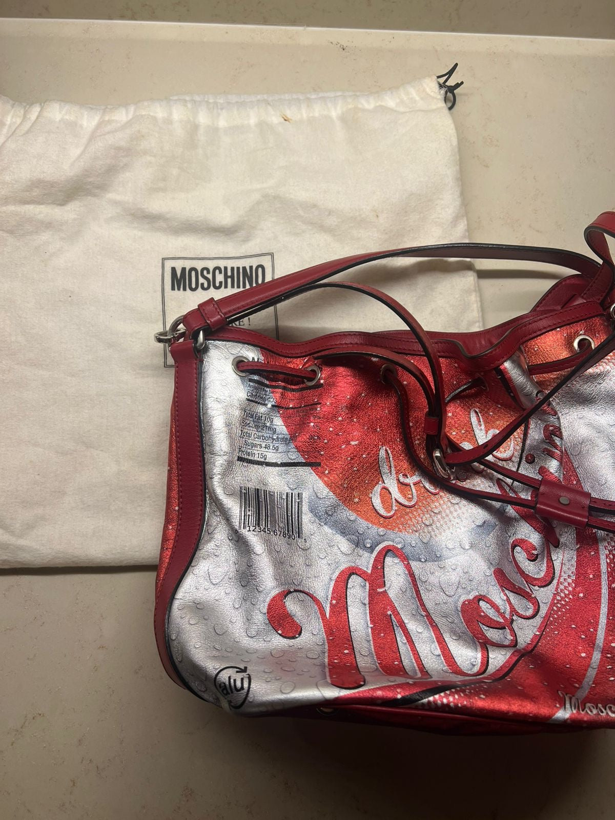 Moschino Red Coca Cola Satchel