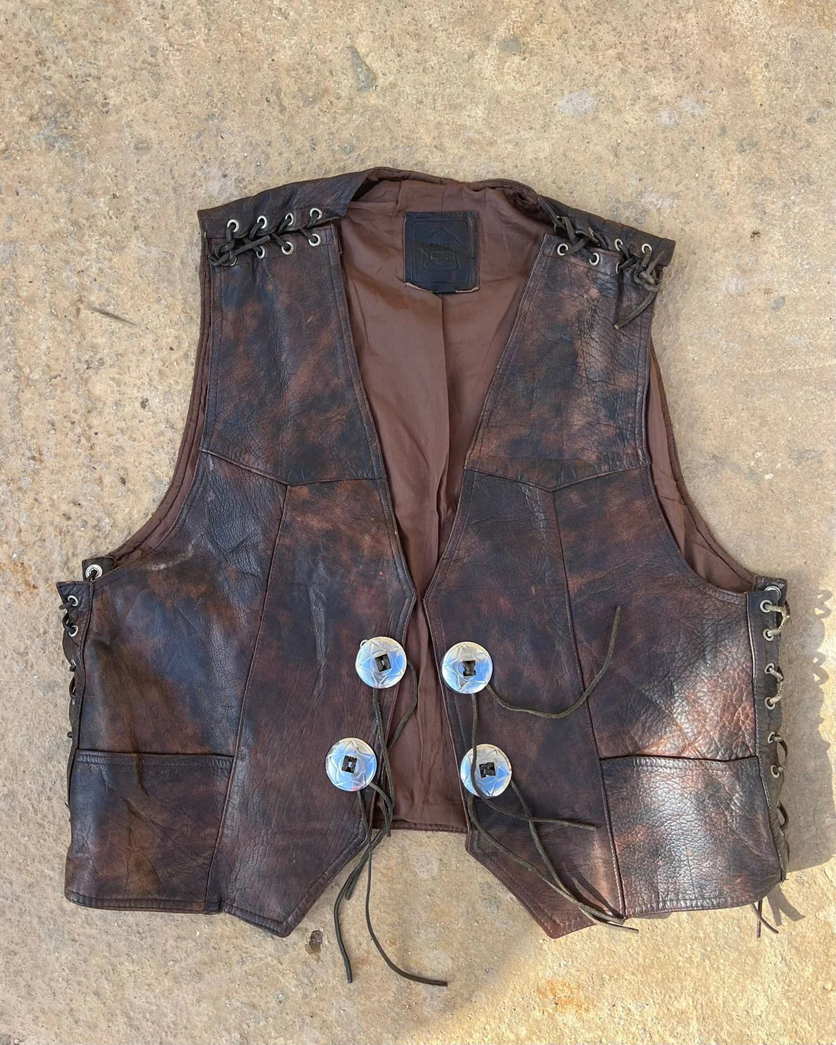 Vintage leather vest